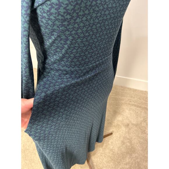 NWT Boden Camille Jersey Knit Long Sleeve Green Navy Midi Dress Size 8R - Picture 4 of 12